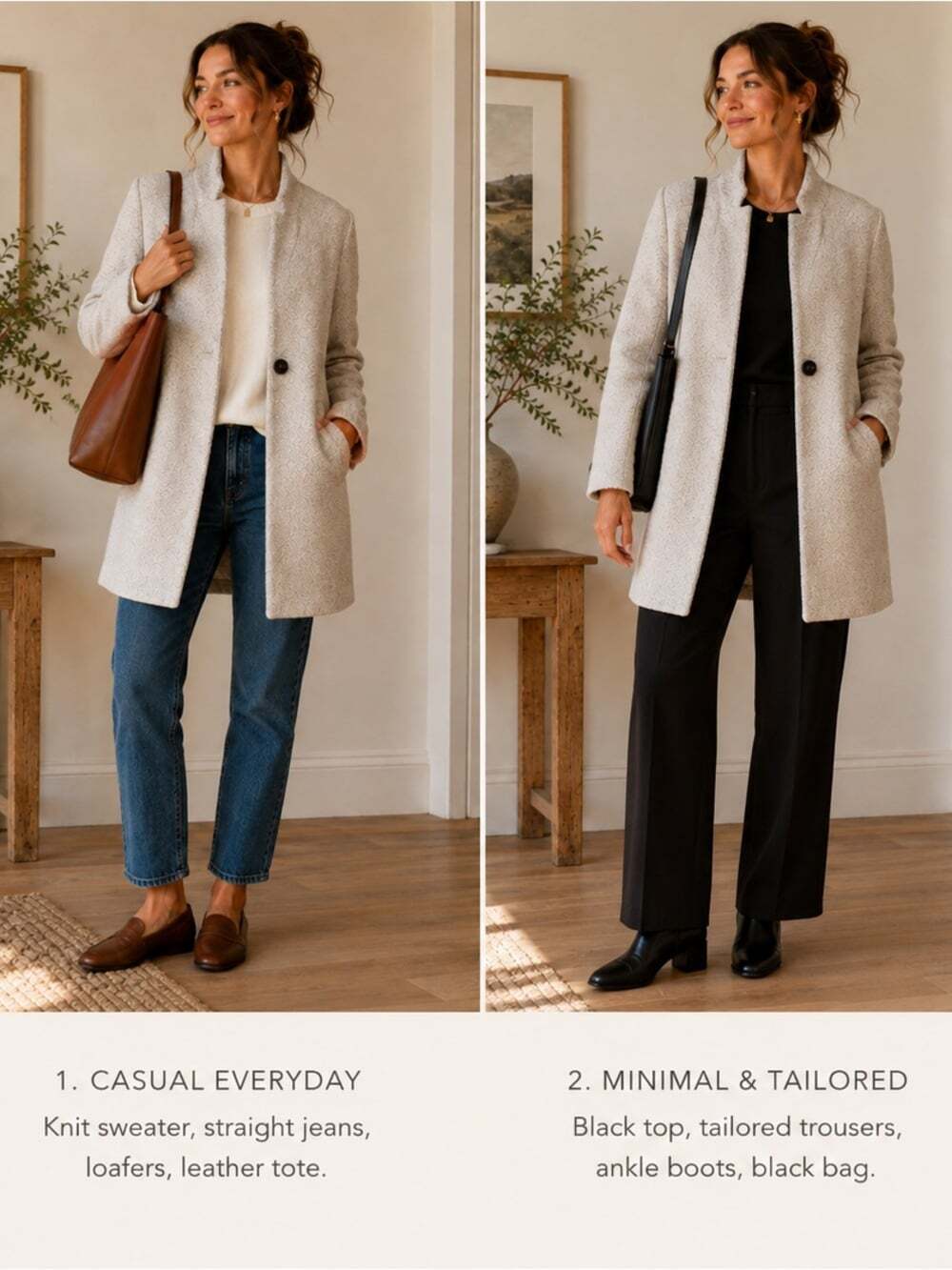 Stradivarius Textured Single-Button Long Coat | Women’s Large